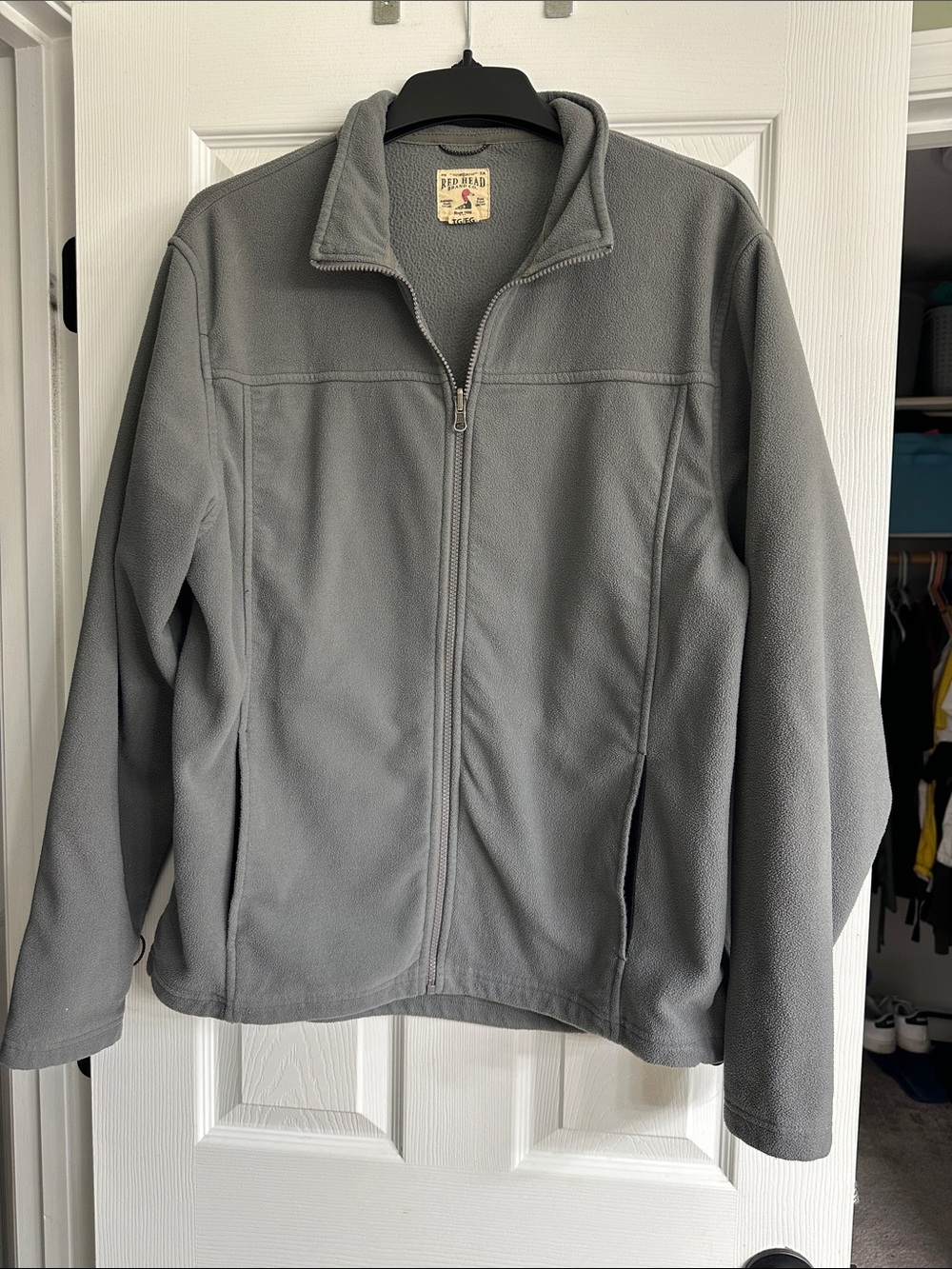 RedHead Men's Gray Lightweight Fleece Jacket - Full Zip